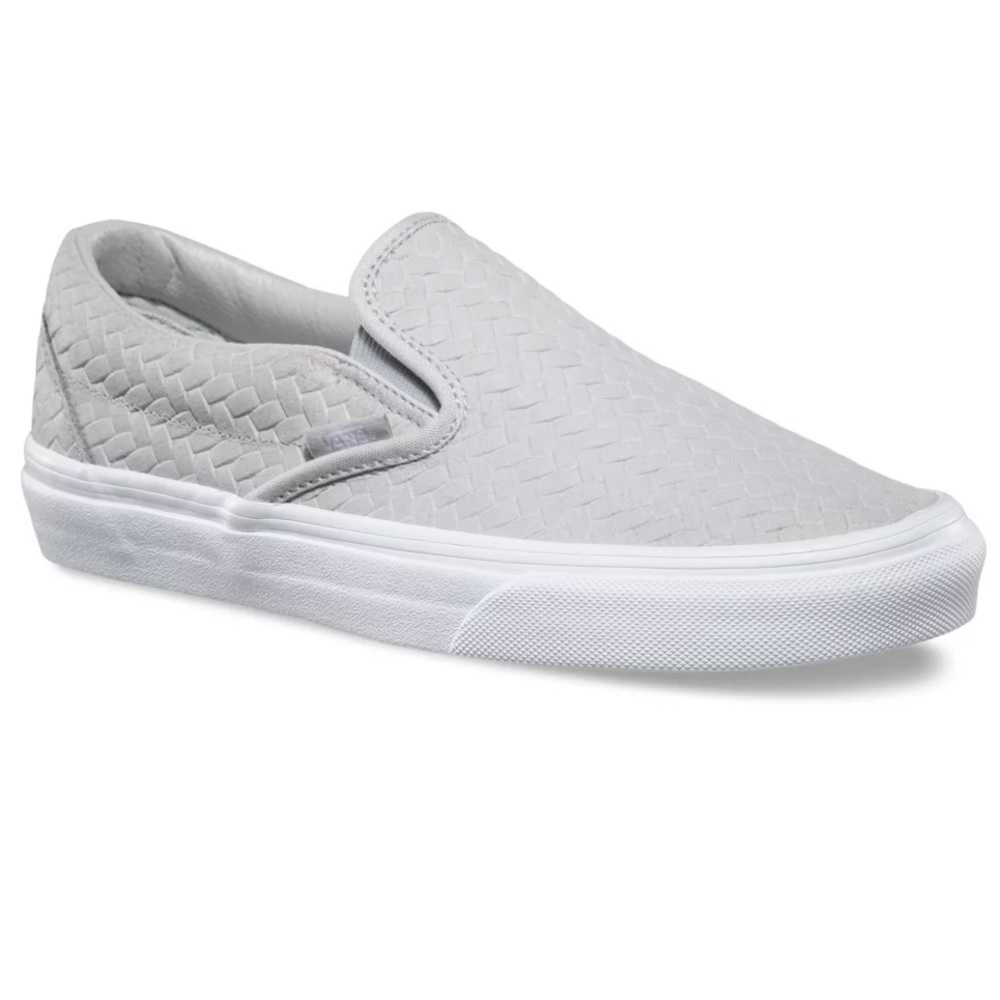 VANS “Off the Wall” EMBOSSED WOVEN SUEDE SLIP-ON 9.5
